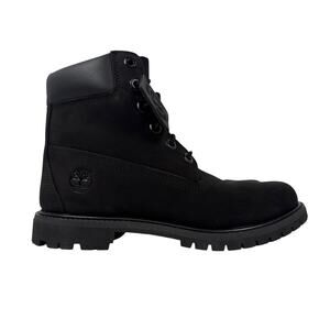 Timberland Boots Premium Nubuck Womens 8.5 Wide Waterproof Black TB08658A